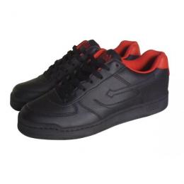 スニーカー (ブラック&レッド)