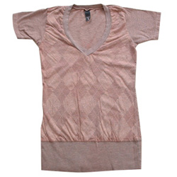 dh 和柄Tシャツ(ブラウン)